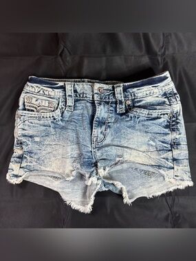 EUC Rock Revival Fay Mid Rise Denim Jean Short Size 26